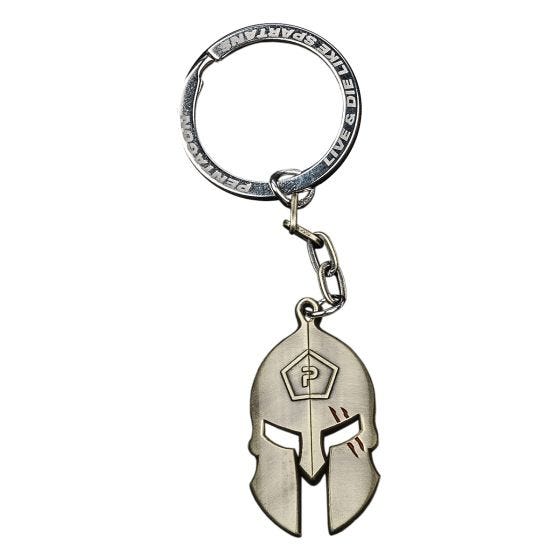 Pentagon Spartan Nøglering - Antique Brass