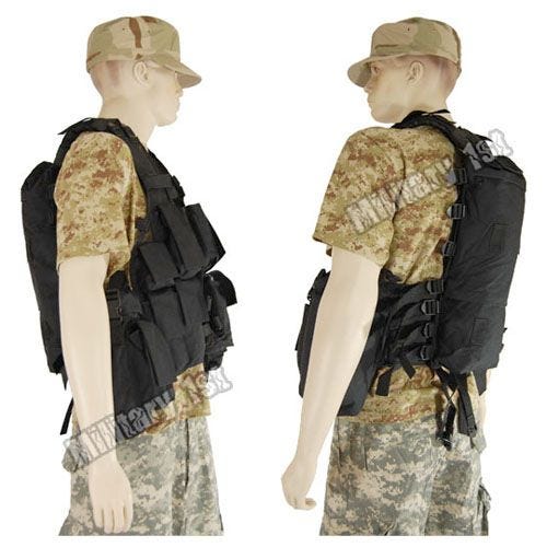 Mil-Tec South African Assault Vest - Sort