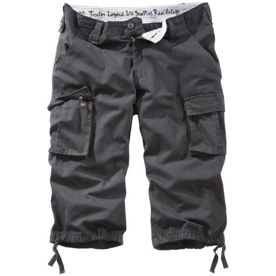 Surplus Trooper Legend 3/4 Shorts - Black Washed