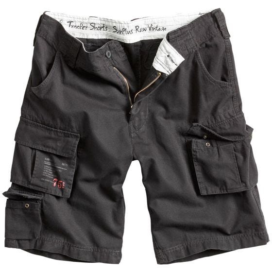 Surplus Trooper Shorts - Black Washed