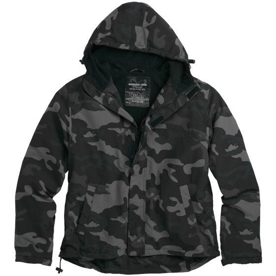 Surplus Vindstopperjakke med Lynlås - Black Camo