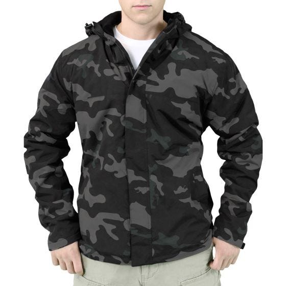 Surplus Vindstopperjakke med Lynlås - Black Camo