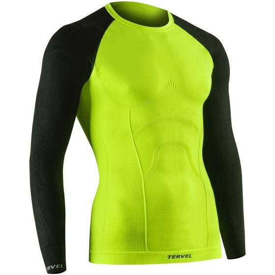 Tervel Comfortline Langærmet Skjorte - Yellow Fluo/Sort