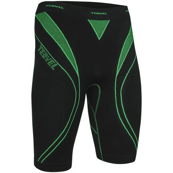 Tervel Optiline Løbeshorts - Sort/Green