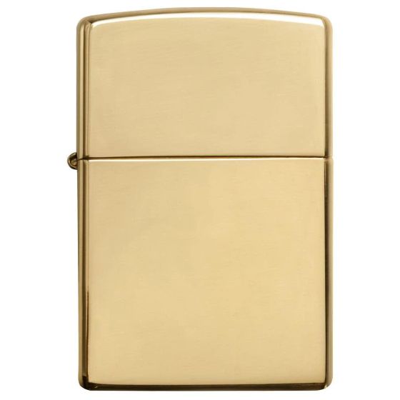 Zippo High Polish Brass Lighter - High Polish Brass